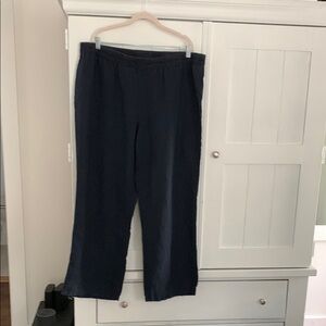 Ellen Tracy Navy Blue Wide-Leg Pants - Size 2X